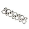 60pcs Stainless Steel Solid Fishing Figure 8 Jigging Rings Lure Tackle Accessories