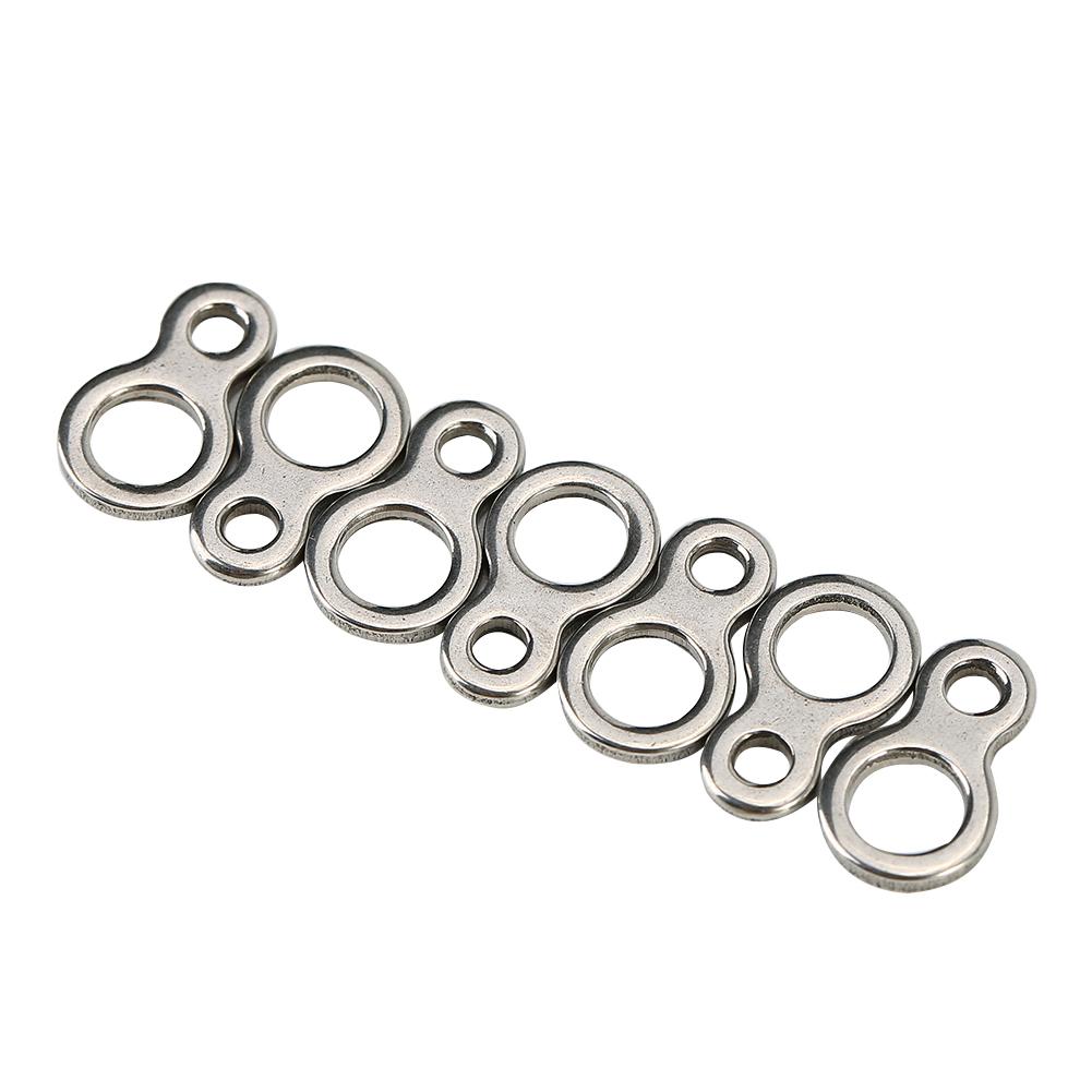 60pcs Stainless Steel Solid Fishing Figure 8 Jigging Rings Lure Tackle Accessories