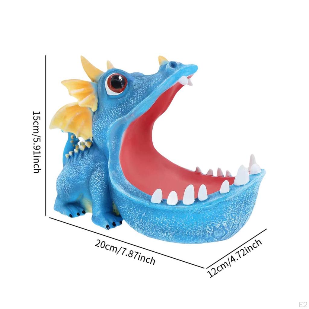 Dinosaur Figurine Key Holder Bowl for Home Entryway Desk Decoration