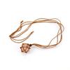 Hand-Woven Natural Stone Crystal Rough Stone Mesh Pocket Adjustable Necklace Pendant N707