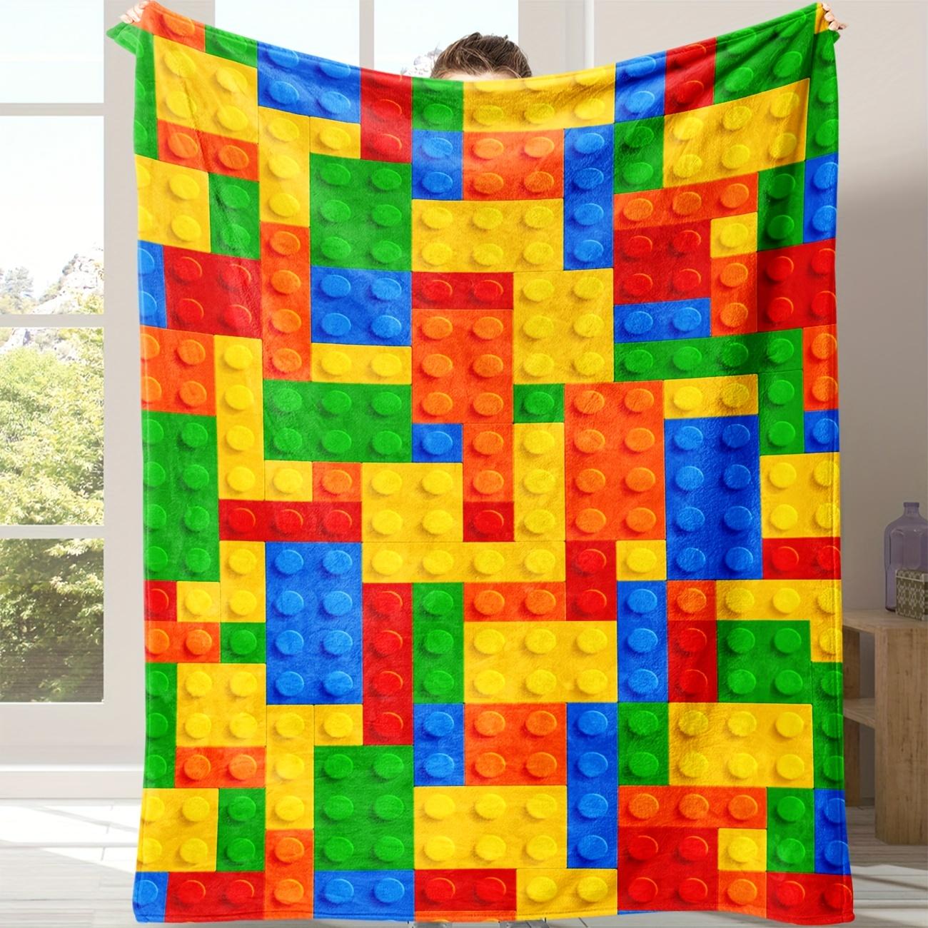 

1pc Building Blocks Blanket, Lunch Break Blanket, Gift for Home, Comfortable and Living Room, Office, Sofa Chair Bed Blanket 30x40in