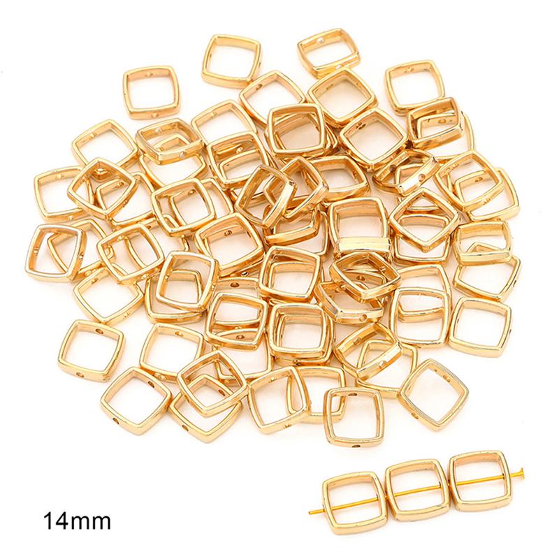 50Pcs Two Hole Ccb Beads Frame Spacer Beads Diy Necklace Bracelet Connectors