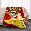 3D MASK Cartoon Blanket Jim Carrey Pattern Bedroom Living Room Home Decoration Picnic Blanket Children's Room Blankets for Beds