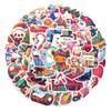 50-Piece Christmas Fun Gift Stickers (Santa Claus Design) - Waterproof Graffiti Decals for Computers, Notebooks, Phone Cases