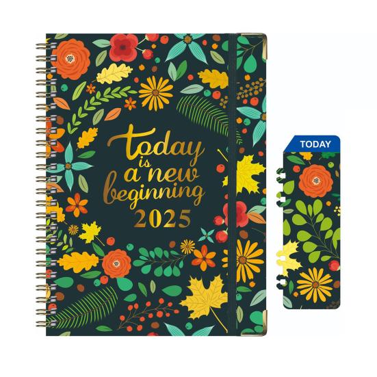 2025 planer Notebook Dickere Papier Tinte Auslaufsicher Dual-Sided Schreiben Termin Tracker Notebook
