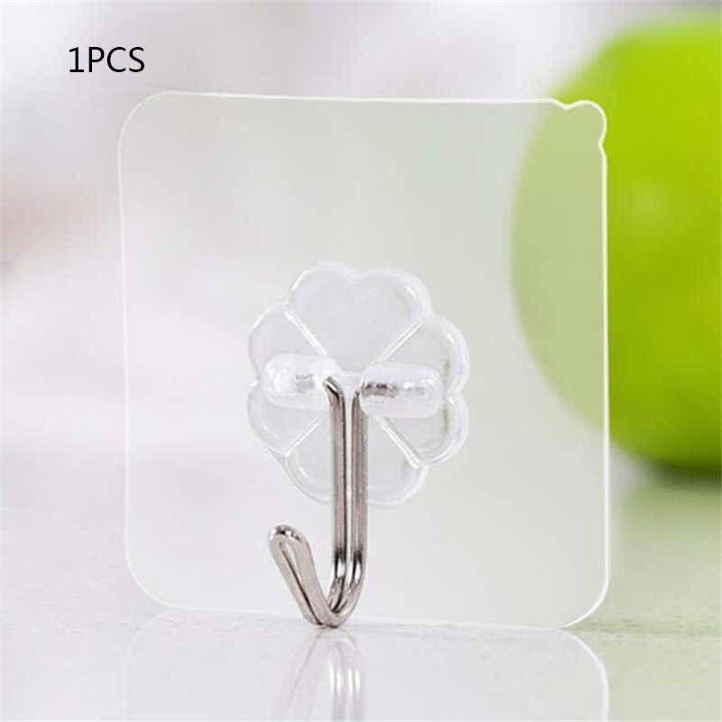 Self Hooks Adhesive Plastic Strong Sticky Stick On Wall Door Seamless Holders