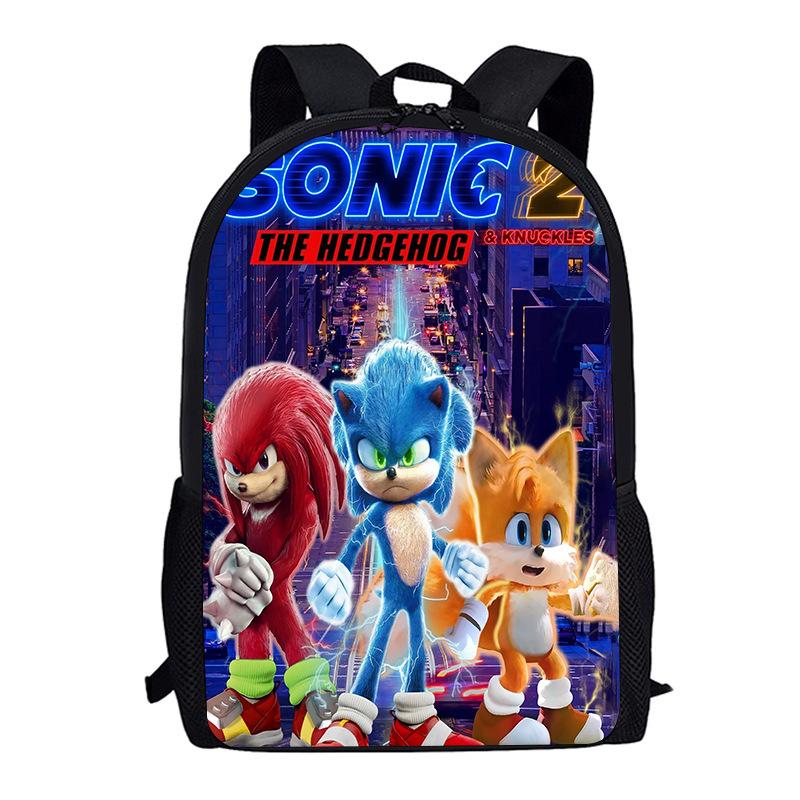 Sonic Kid, Elementary School Bag Children, Animation Cartoon Backpack