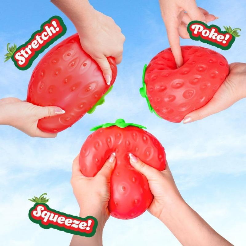 Strawberry Squishy Toy Large Slow Rising Stress Relief Simulation Fruit Fidget Soft Squeeze Decompression Office Gift Adult