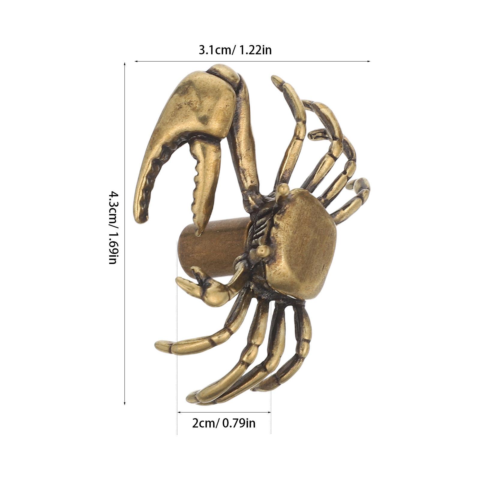 

2Pcs Creative Brass Crab Cabinet Handles Nautical Themed Decorative Drawer Pulls for Kitchen Wardrobe Dresser Hardware Coastal светло-коричневого