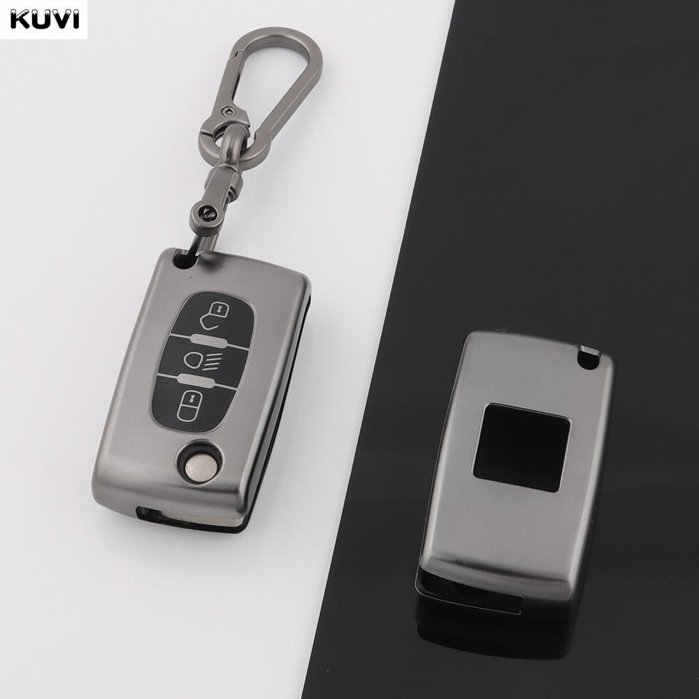 Tpu Flip Car Key Case Cover Protector Fob Keychain For Citroen C2 C3 C4 C5 C6 Xsara Berlingo For Peugeot 207 307 308 407 607 807