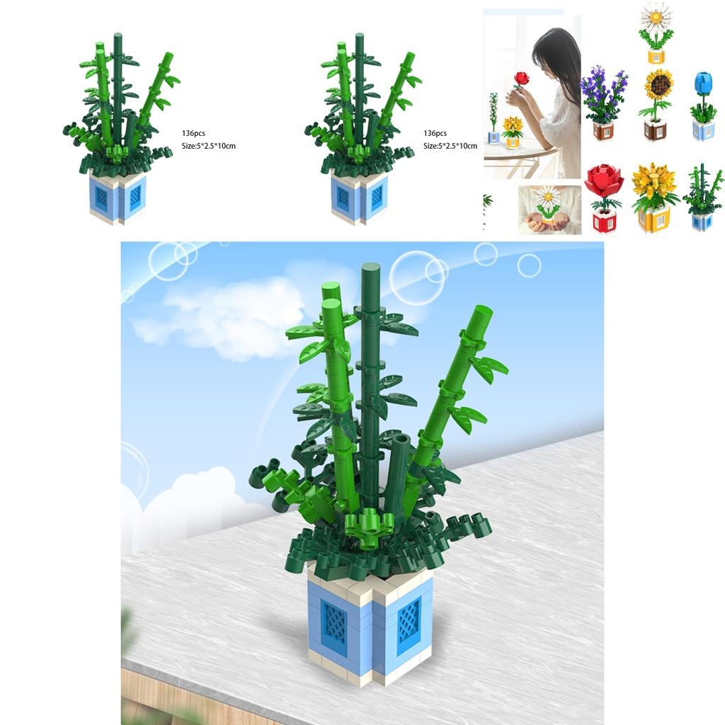 Rose Sunflower Daisy Building Blocks Model Toy Kids Gift – Decorate Surprise