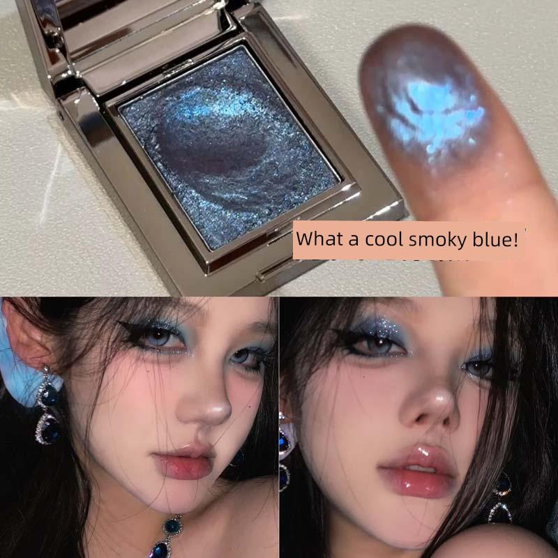 Single-Color Eyeshadow 2025 New Model Pearlescent Dazzling Chameleon Crushed Diamond Highlighter Mashed Potato Highlighter Smoky Eyeshadow Palette