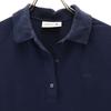 Lacoste Short Sleeve Polo Shirt 36 Navy Women Used