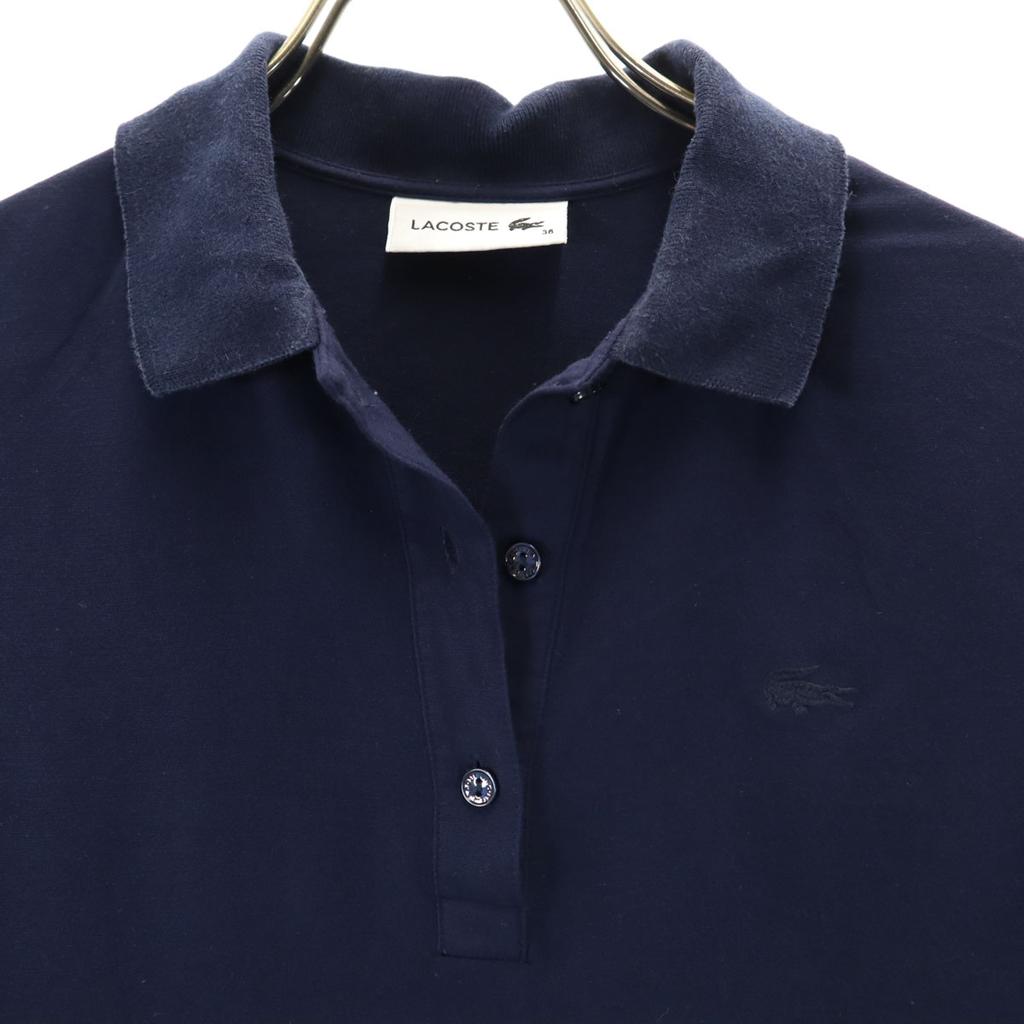 LACOSTE Short sleeve Polo shirt 36 Navy Women Used