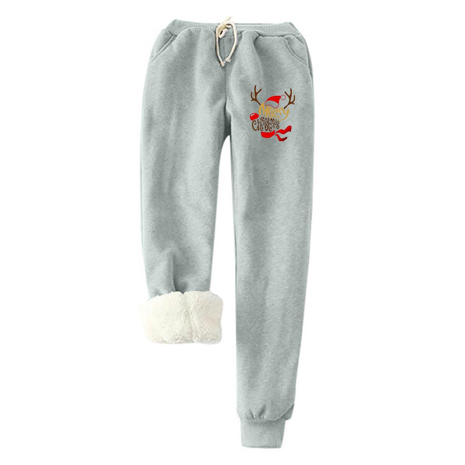 

Женская мода с рождественским принтом, высокопрочные эластичные мягкие леггинсы на животе XL светло-серый