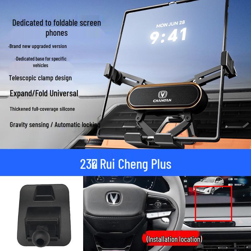 Foldable Mobile Phone Holder for Changan Eado/Deep Blue/Ounuo/CS55/Benben/CS75/Coser/Oshan Vehicles