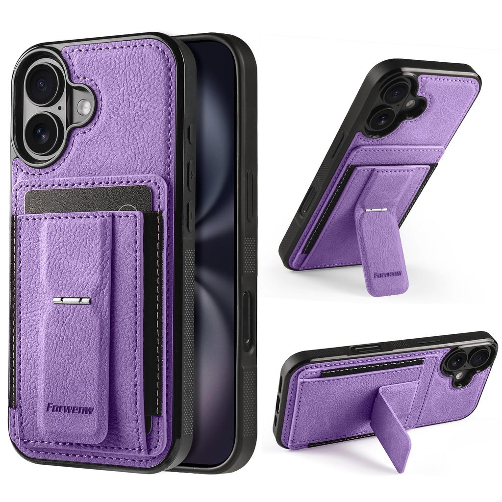 Luxury Business Magnetic Cards Solt Leather Phone Case for iPhone 17 Pro Max 16 Plus 15 14 13 12 11 Invisible Bracket Cover