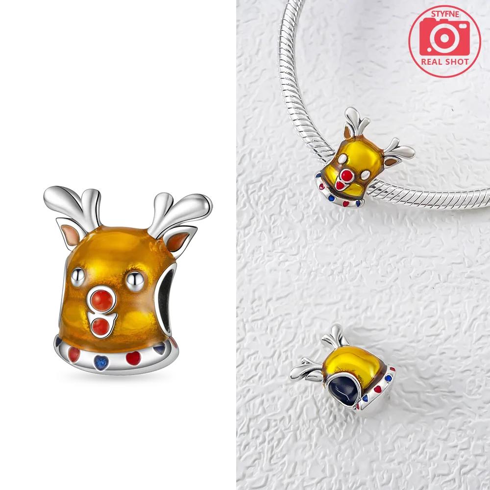 Original Charms Copper Love Rose White House Snowflakes Antlers Deer Beads Fit Bracelet Women Accessory Diy Making Gift