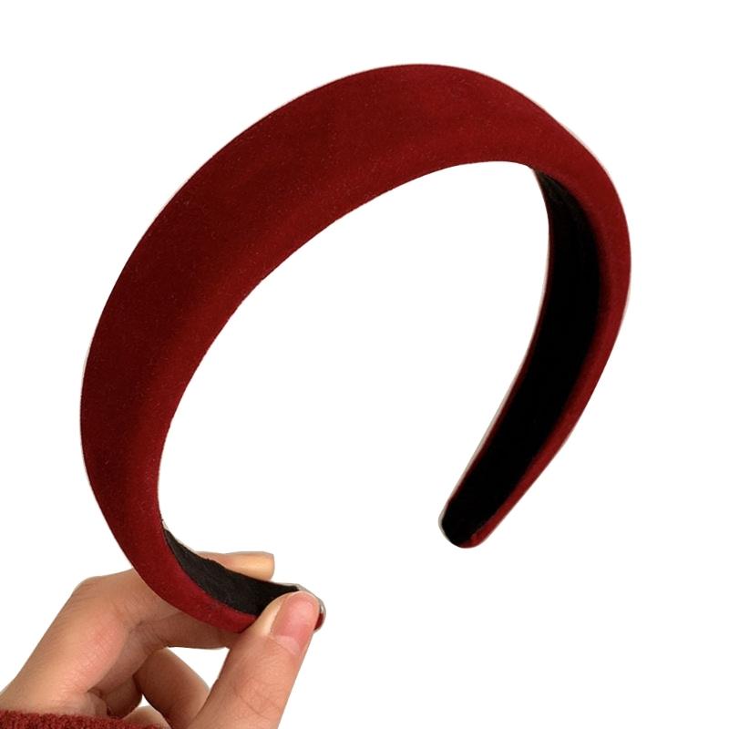 Christmas Theme Red Headband for Women Girl Non-Slip Festival Headband Makeup Hairhoop Soft Sponge Hairband Accessories