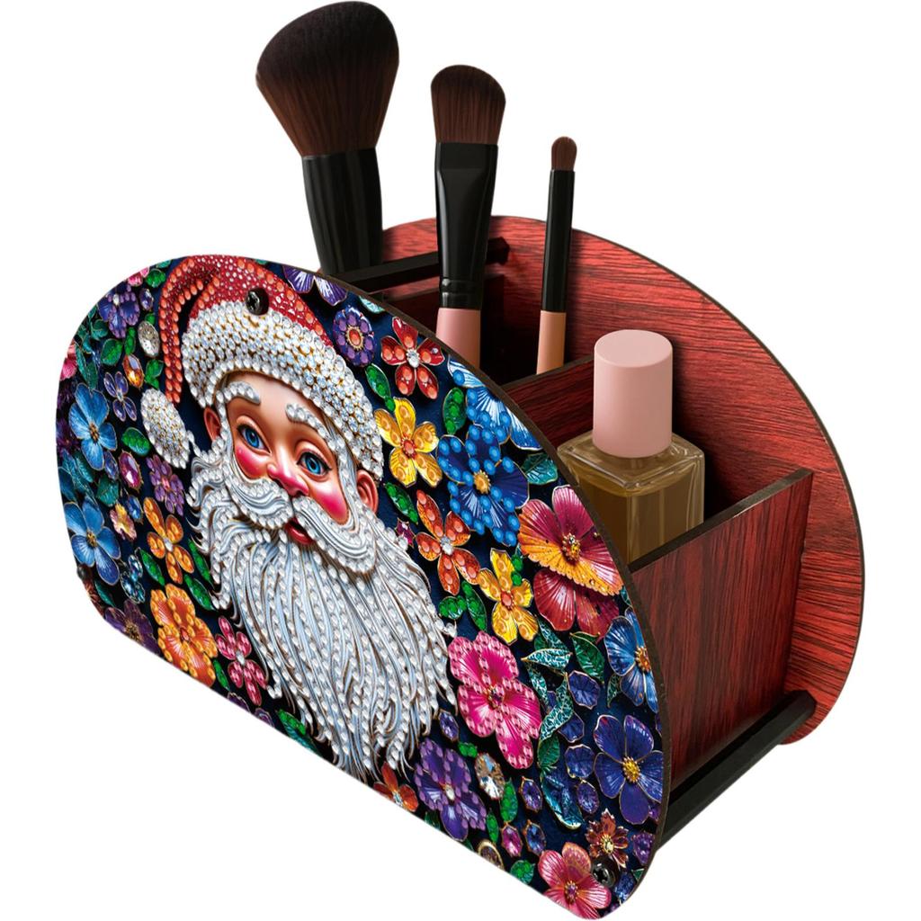 Completed Diamond Art Wooden Storage Box Handmade Storage Holder Case Makeup Brush Storage Box for Women Gifts Desktop Decor