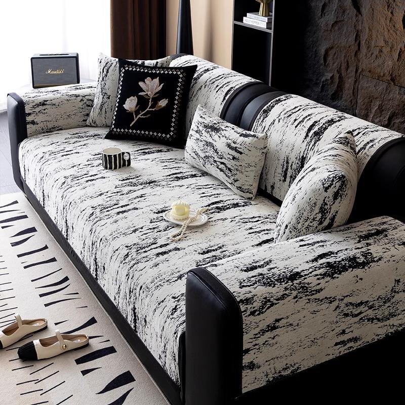 Anti Cat Scratch Sofa Cover for Living Room Chenille All Seasons Universal Couch Slipcover Non-slip Retro Jacquard Couch Cushion