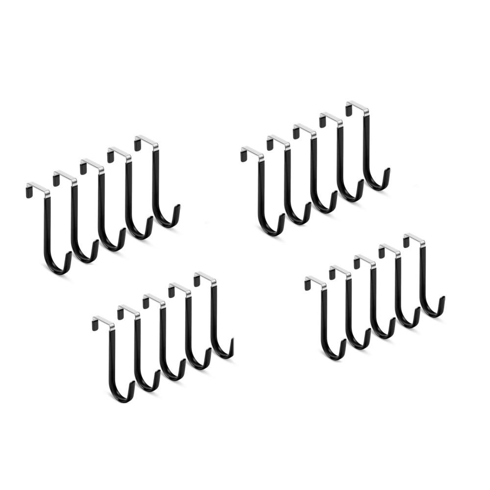 Door Hangers Hooks with Rubber Organizer Hooks for Living Room, Bathroom, Bedroom, Kitchen Hanging Clothes, Towels, Hats, Coats