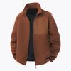 New Men's Stand-up Collar Thickened Fleece Jacket with Velvet Warmth and Windproof Fashion