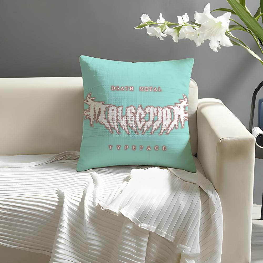 Cool Tthrash MmetalES Pillow Case Natural Linen Organic Fabric DoubleSided Printing Sofa Home Decor Cushion Cover