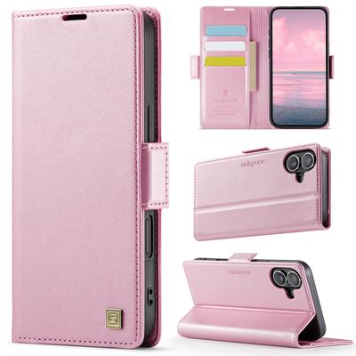 For iPhone 16 Plus Case AUTSPACE A11 RFID Blocking Retro Leather Cell Phone Wallet Cover