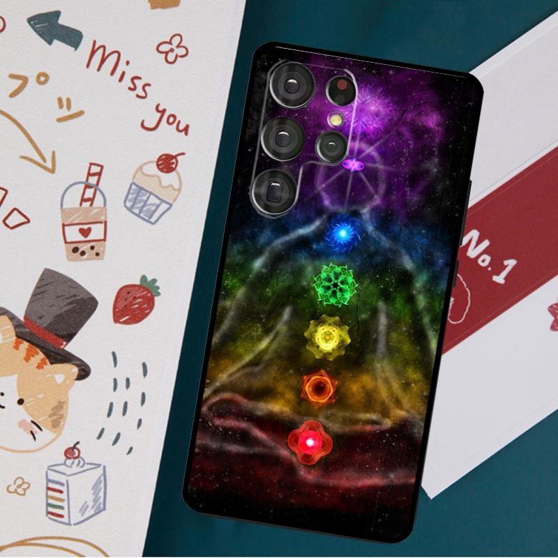Mandala Chakra Insist Yoga Case For Samsung Galaxy S23 S22 S21 Ultra S20 FE Note 20 Ultra S8 S9 S10 Note 10 Plus Cover