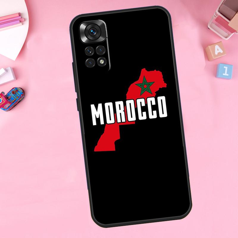 Morocco Flag Moroccan Phone Case For Xiaomi Redmi Note 11 10 9 8 12 Pro Turbo 9S 10S 11S 12S 9A 9C 10C 12C Cover