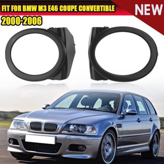 2X For 2000-2006 BMW E46 3-Series M3 ABS Front Bumper Fog Lamp Round Trim Cover