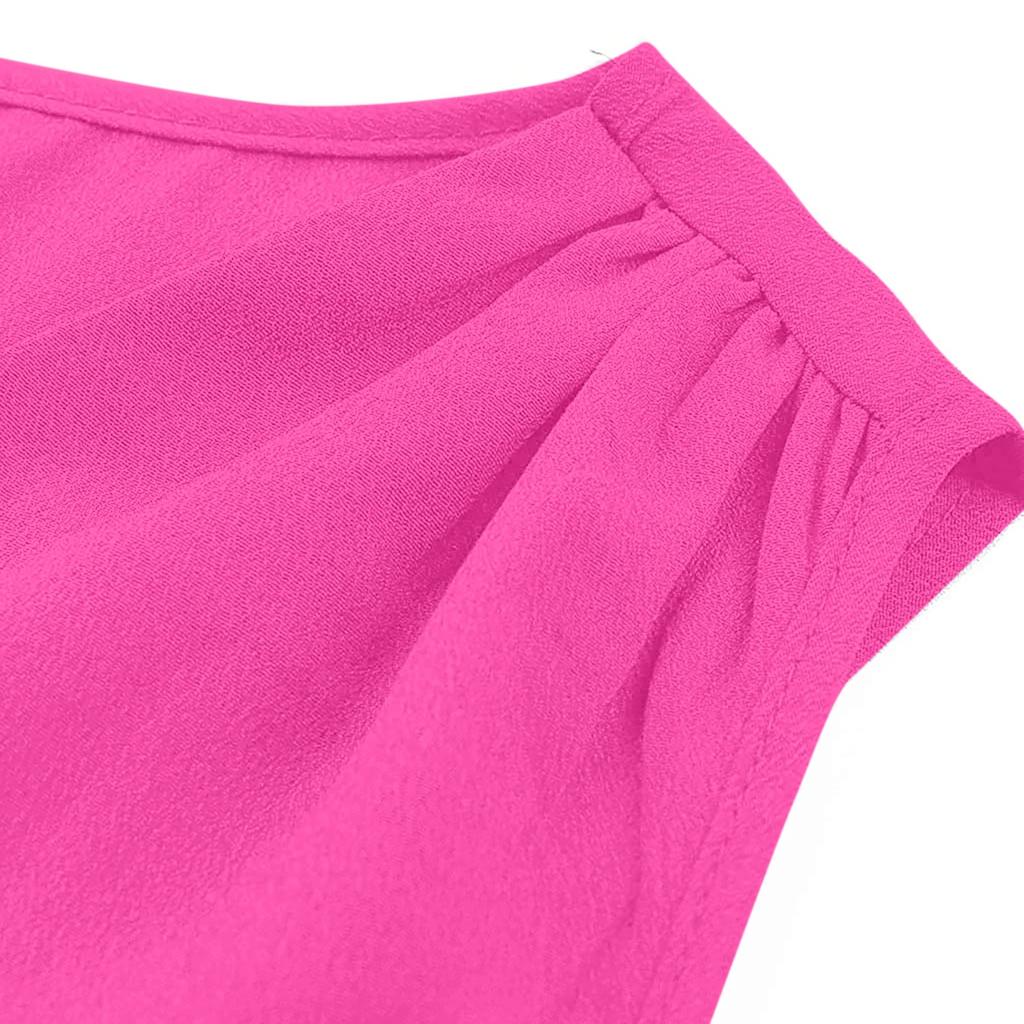 Women‘s Zipper V-Neck Sleeveless Casual Solid Tops  Blouse Loose Vest T-Shirts