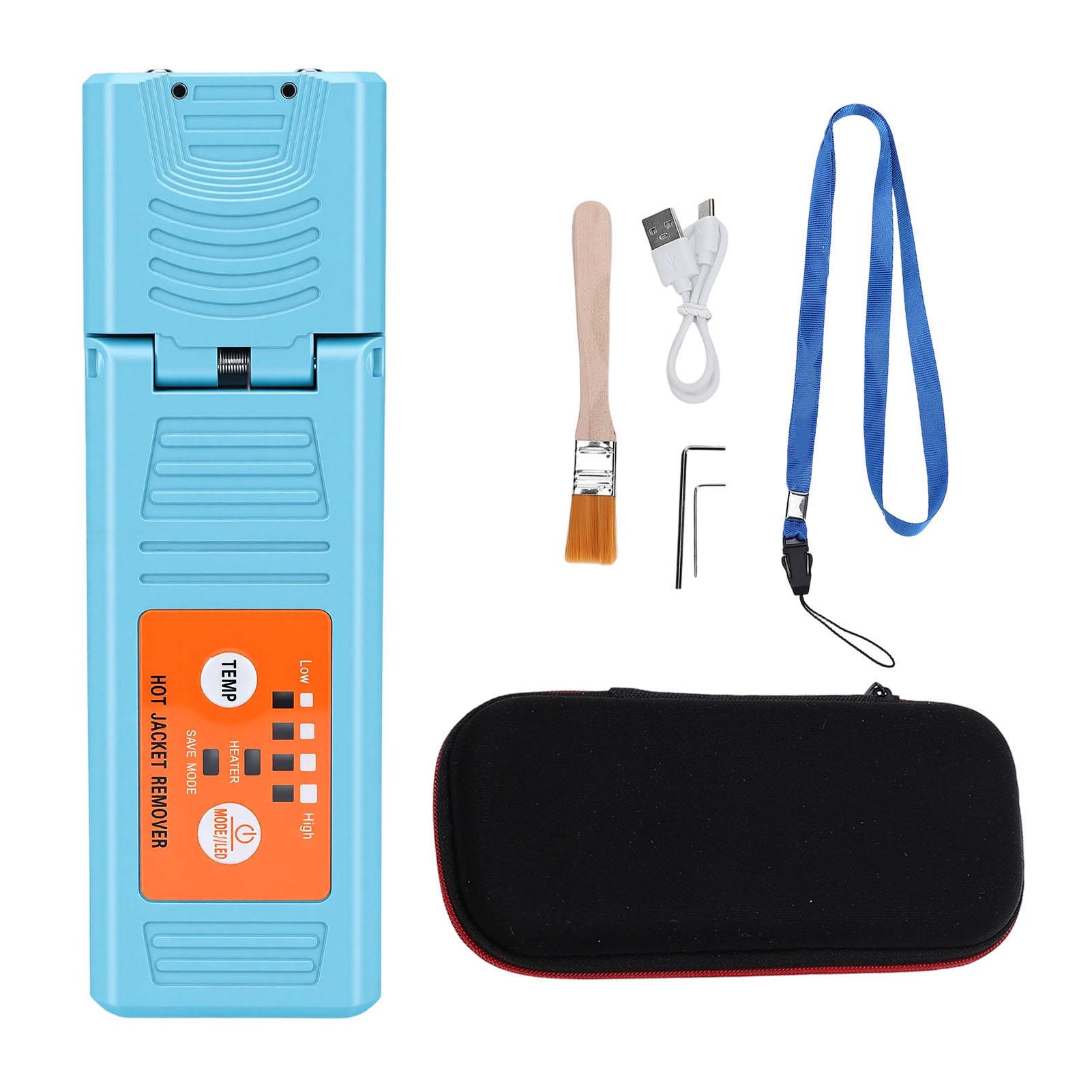 

Fiber Optic Thermal Stripper 8 Temperature Levels Auto Heating Optical Fiber Stripping Tool for 1-48 Cores Fibers синий