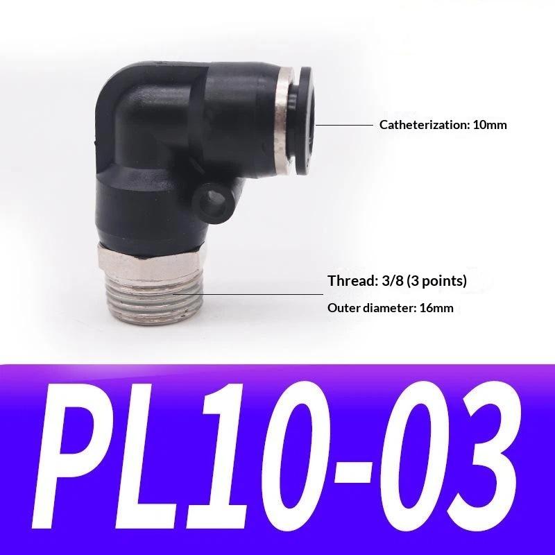 1 Stuk Pl4-01 Pl6-02 Pl8-03 Industriële Pneumatische Fitting 90 Graden Push-in Koperen Luchtbuis Connector Meerdere Bsp Schroefdraad Maten