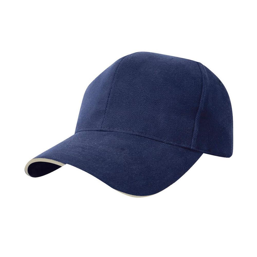 Result Headwear Brushed Cotton Sandwich Peak Baseball Cap