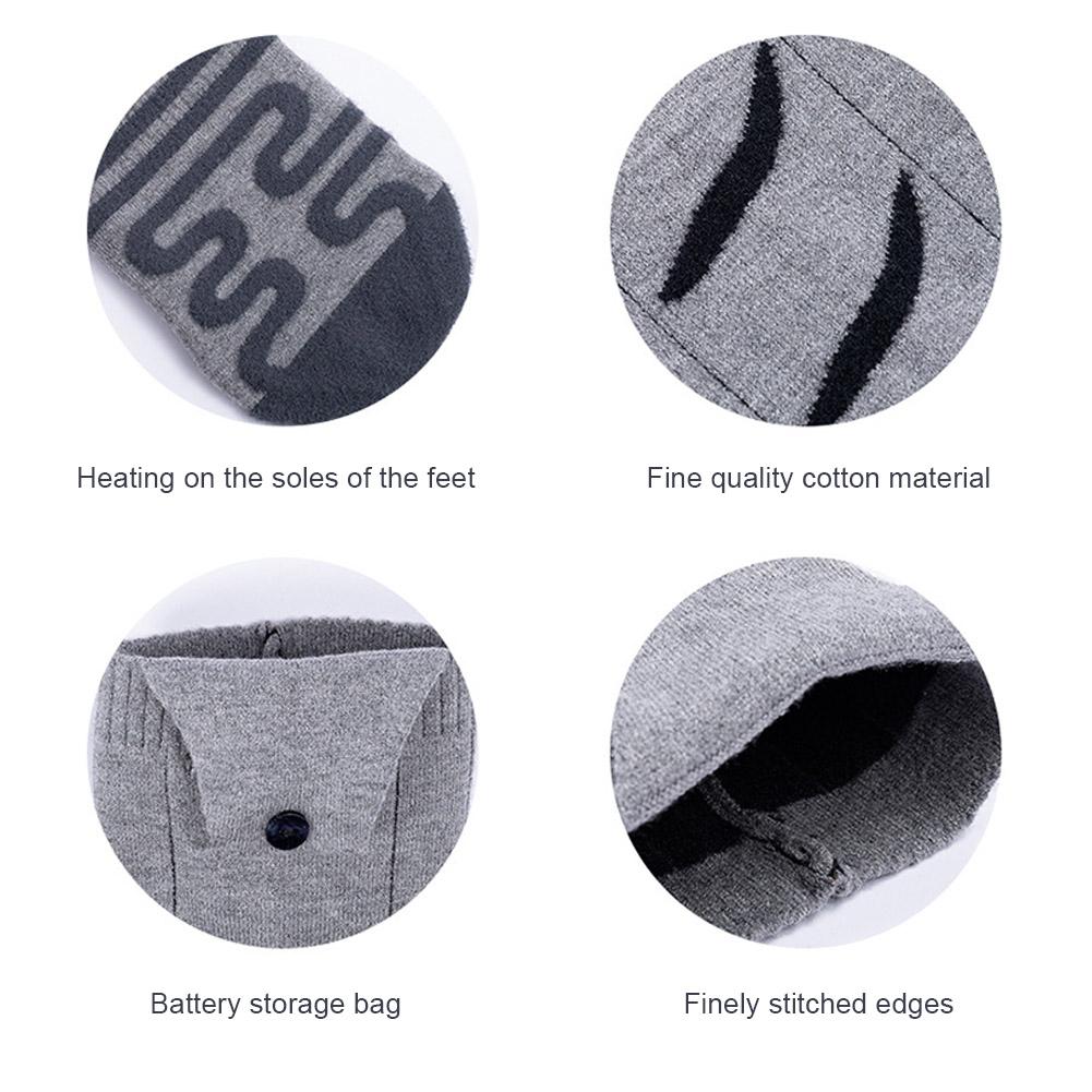 Electric Heated Socks Cold-Proof Electric Heating Socks Fast Heating Winter Heating Socks Washable for Outdoor Skiing Hiking
