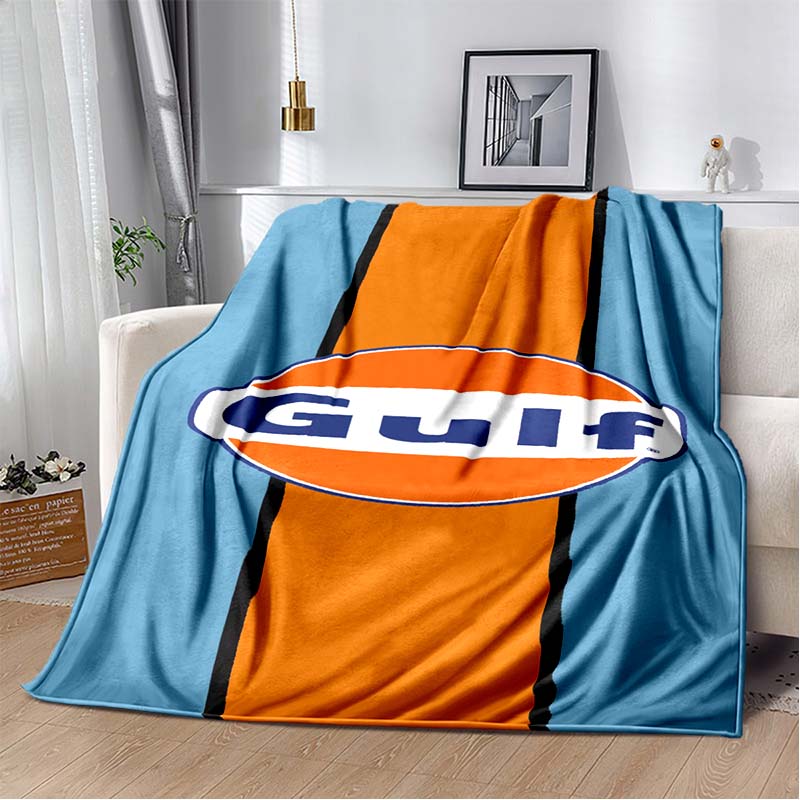 G-gulfs-s Racing Team Druck Flanelldecke Ultra Weich Warm Überwurf für Sofa Schlafzimmer Auto Heimdekoration Leicht Indoor Bettwäsche 100x150cm