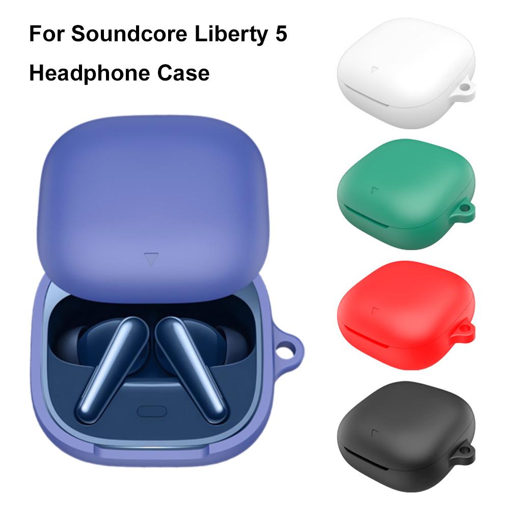 Silicone Protective Case For Anker Soundcore Liberty 5 Wireless Earbud Flexible Soft Protector Cover Shockproof Dustproof Sleeve