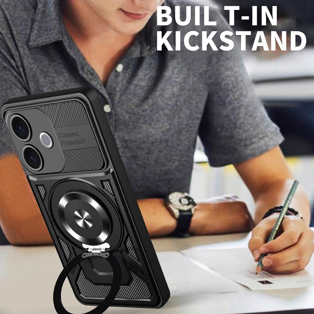 Magnetic Case For Vivo V60 Lite 5G / V60 Lite 4G Rotating Kickstand TPU + PC Phone Cover