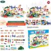 Wooden Track Train Set With 108 Pieces For Kids Educational Playroom
