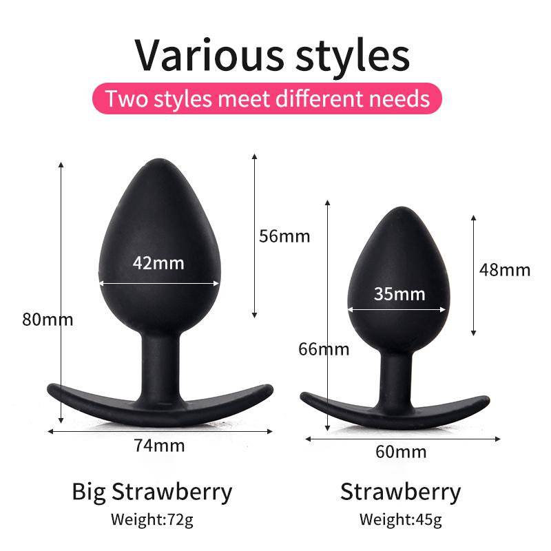 Butt Plug with Metal Ball Rolling Massage Silicone Vagina Anus Dilator Anal Bead Adult Product Sex Toys for Men Women Anal Plug