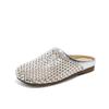 Fashion 2025 Summer New Flat Fashion Woven Cutout Sandals Women's Casual Baotou Soft Sole Roman Shoes