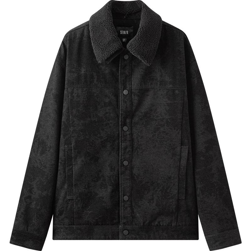 Semir Men's Winter Faux Shearling Denim Jacket