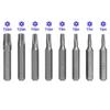 50pcs 4mm Small Hex Shank Screwdriver Bits Set T6H/T7H/T8H/T9H/T10H/T15H/T20H/T25H For Torx Plum Blossom Head Hand Tools