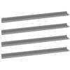 VidaXL Wall Shelves 4 Pcs Grey 100x9x3 Cm