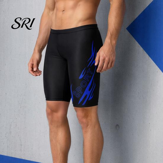 Men Athletic Swimwear Professional Swim Jammers, Competitive Racing Training Shorts Swimming Shorts, Quick-Drying Trunks Swimsuit