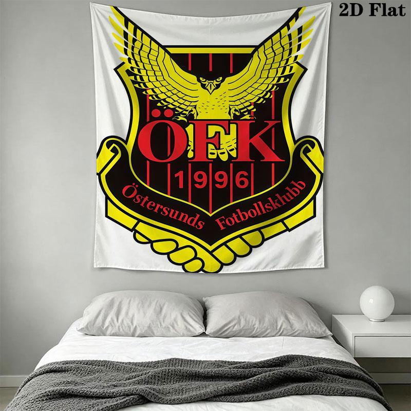 Östersunds FK Wall Hanging Printed Fabric Blanket Decorative Tapestries for Bedroom Living Room Home Decor