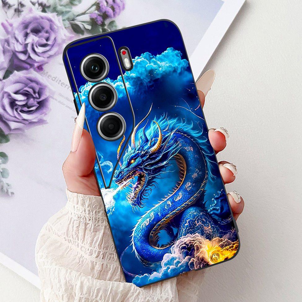 For Tecno Camon 40 Case CM5 Silicone Cute Cat Fashion Flowers Funny Painted Back Cover For Techno Camon 40 Phone Case Bumper