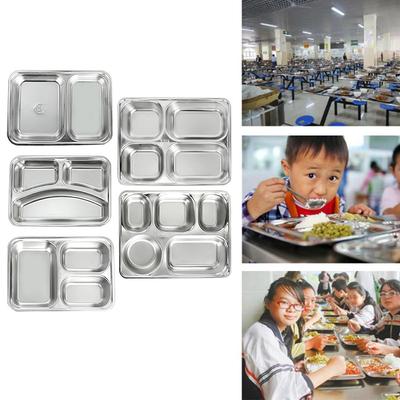 Food Plate Dinner Plates 2/3/4/5 Grids Dinner Tray Divider Plate